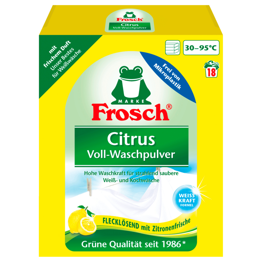 Frosch Citrus Voll-Waschpulver 1,35kg 18WL